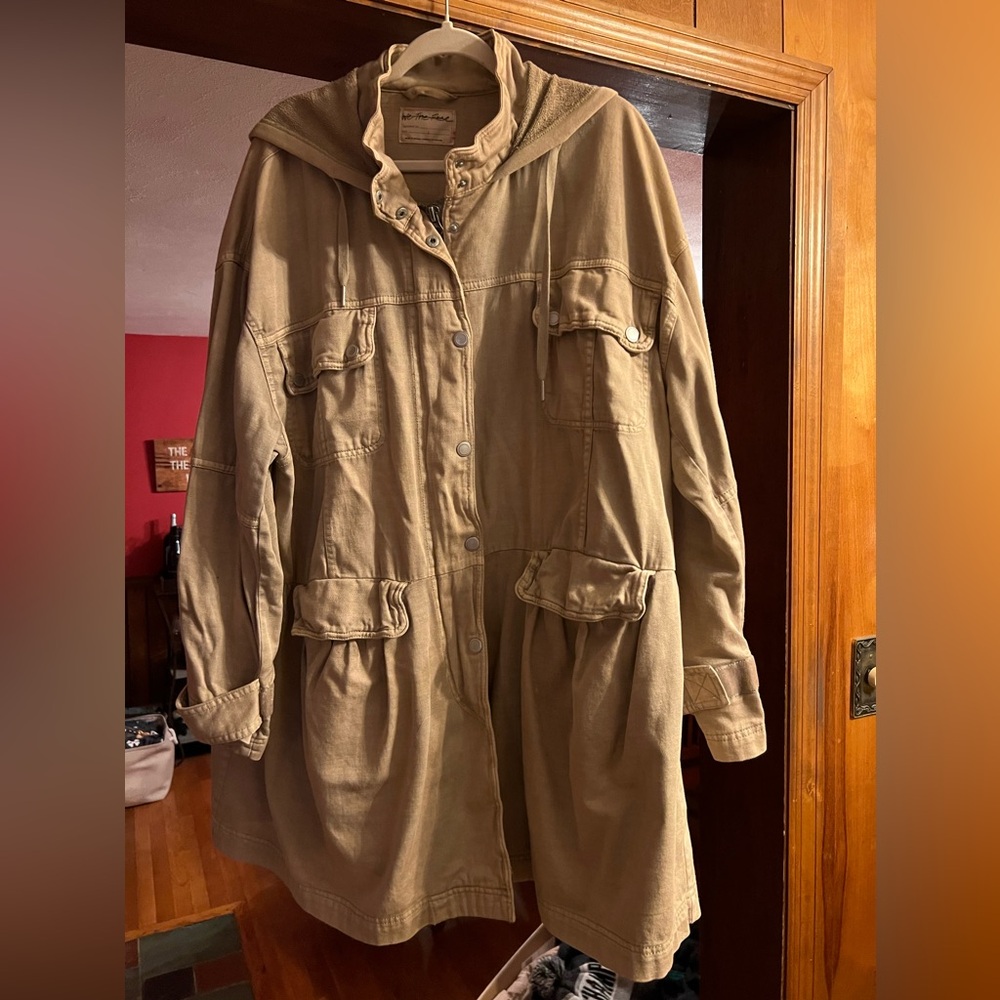 We The Free Arya Utility Jacket, Size L, color is dried herb